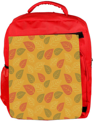 

Snoogg Eco Friendly Canvas Red And Green Leaves Yellow Pattern Designer Backpack Rucksack School Travel Unisex Casual Canvas Bag Bookbag Satchel 5 L Backpack(Red)