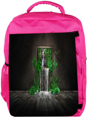 

Snoogg Eco Friendly Canvas Anywalls Designer Backpack Rucksack School Travel Unisex Casual Canvas Bag Bookbag Satchel 5 L Backpack(Pink)