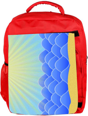 

Snoogg Eco Friendly Canvas Digital Sunshine 2391 Backpack Rucksack School Travel Unisex Casual Canvas Bag Bookbag Satchel 5 L Backpack(Red)