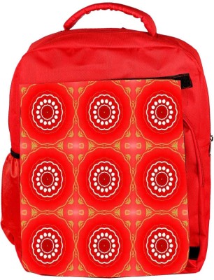 

Snoogg Eco Friendly Canvas Abstract Red Circles Pattern Designer Backpack Rucksack School Travel Unisex Casual Canvas Bag Bookbag Satchel 5 L Backpack(Red)