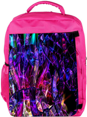 

Snoogg Eco Friendly Canvas Abstract Multicolor Design Designer Backpack Rucksack School Travel Unisex Casual Canvas Bag Bookbag Satchel 5 L Backpack(Pink)
