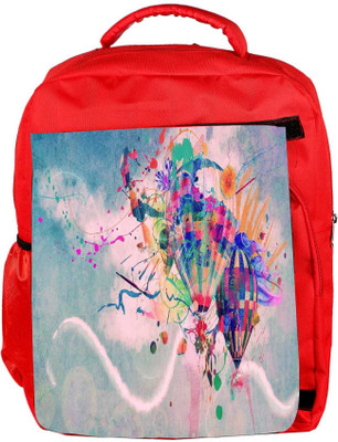 

Snoogg Eco Friendly Canvas Hot Air Balloons Designer Backpack Rucksack School Travel Unisex Casual Canvas Bag Bookbag Satchel 5 L Backpack(Red)