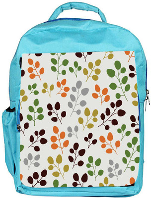 

Snoogg Eco Friendly Canvas Multicolor Leaves Designer Backpack Rucksack School Travel Unisex Casual Canvas Bag Bookbag Satchel 5 L Backpack(Blue)