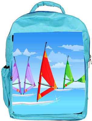 

Snoogg Eco Friendly Canvas Sail Board Sky 2561 Backpack Rucksack School Travel Unisex Casual Canvas Bag Bookbag Satchel 5 L Backpack(Blue)