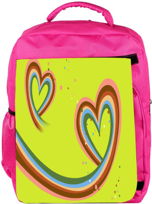 

Snoogg Eco Friendly Canvas Abstract Valentine Hearts Designer Backpack Rucksack School Travel Unisex Casual Canvas Bag Bookbag Satchel 5 L Backpack(Pink)