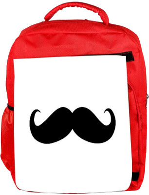 

Snoogg Eco Friendly Canvas I Mustache You White Backpack Rucksack School Travel Unisex Casual Canvas Bag Bookbag Satchel 5 L Backpack(Red)