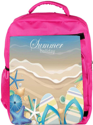 

Snoogg Eco Friendly Canvas Summer Holiday Backpack Rucksack School Travel Unisex Casual Canvas Bag Bookbag Satchel 5 L Backpack(Pink)