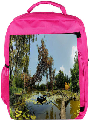

Snoogg Eco Friendly Canvas Broked Tree On The River Designer Backpack Rucksack School Travel Unisex Casual Canvas Bag Bookbag Satchel 5 L Backpack(Pink)