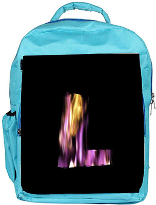 

Snoogg Eco Friendly Canvas Flaming 3D Letter Backpack Rucksack School Travel Unisex Casual Canvas Bag Bookbag Satchel 5 L Backpack(Blue)