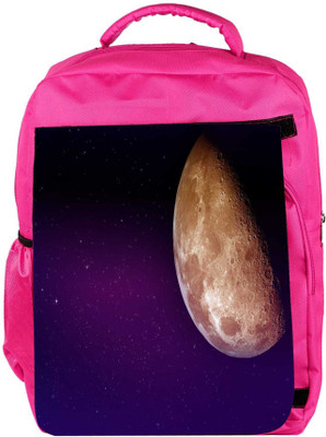 

Snoogg Eco Friendly Canvas Our Moon Backpack Rucksack School Travel Unisex Casual Canvas Bag Bookbag Satchel 5 L Backpack(Pink)