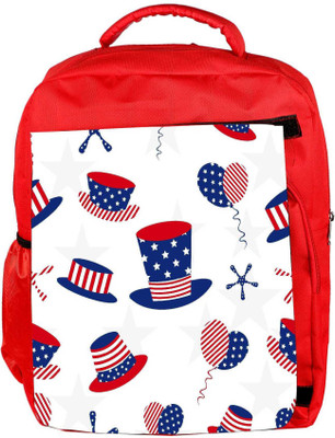 

Snoogg Eco Friendly Canvas Blue Hat Designer Backpack Rucksack School Travel Unisex Casual Canvas Bag Bookbag Satchel 5 L Backpack(Red)