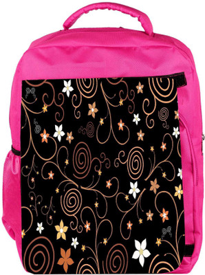 

Snoogg Eco Friendly Canvas Abstract Colorful Flowers Designer Backpack Rucksack School Travel Unisex Casual Canvas Bag Bookbag Satchel 5 L Backpack(Pink)