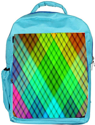 

Snoogg Eco Friendly Canvas Rainbow Diamond Pattern 2689 Backpack Rucksack School Travel Unisex Casual Canvas Bag Bookbag Satchel 5 L Backpack(Blue)