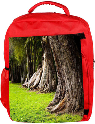 

Snoogg Eco Friendly Canvas Huge Tress Designer Backpack Rucksack School Travel Unisex Casual Canvas Bag Bookbag Satchel 5 L Backpack(Red)