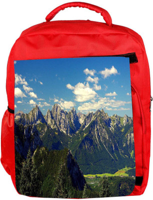 

Snoogg Eco Friendly Canvas Mountains Designer Backpack Rucksack School Travel Unisex Casual Canvas Bag Bookbag Satchel 5 L Backpack(Red)