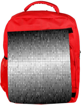 

Snoogg Eco Friendly Canvas Grey Blocks Tiles Designer Backpack Rucksack School Travel Unisex Casual Canvas Bag Bookbag Satchel 5 L Backpack(Red)