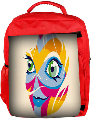 

Snoogg Eco Friendly Canvas Smiling Face Designer Backpack Rucksack School Travel Unisex Casual Canvas Bag Bookbag Satchel 5 L Backpack(Red)