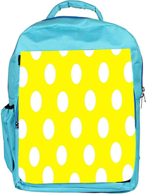 

Snoogg Eco Friendly Canvas Yellow Polka Dot Backpack Rucksack School Travel Unisex Casual Canvas Bag Bookbag Satchel 5 L Backpack(Blue)