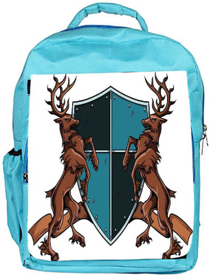 

Snoogg Eco Friendly Canvas Crests Vector Element Backpack Rucksack School Travel Unisex Casual Canvas Bag Bookbag Satchel 5 L Backpack(Blue)