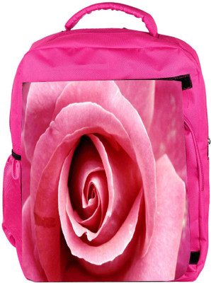 

Snoogg Eco Friendly Canvas Pink Rose Designer Backpack Rucksack School Travel Unisex Casual Canvas Bag Bookbag Satchel 5 L Backpack(Pink)