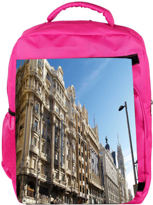 

Snoogg Eco Friendly Canvas Hotel Atlantico Designer Backpack Rucksack School Travel Unisex Casual Canvas Bag Bookbag Satchel 5 L Backpack(Pink)