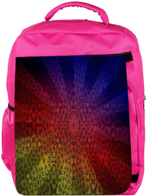 

Snoogg Eco Friendly Canvas Abstract Sun Rays Designer Backpack Rucksack School Travel Unisex Casual Canvas Bag Bookbag Satchel 5 L Backpack(Pink)