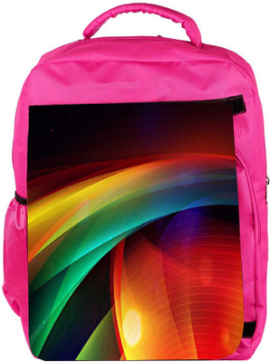 

Snoogg Eco Friendly Canvas Abstract Mixed Color Designer Backpack Rucksack School Travel Unisex Casual Canvas Bag Bookbag Satchel 5 L Backpack(Pink)