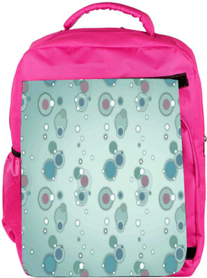 

Snoogg Eco Friendly Canvas Blue Circles And Bubbles 2594 Backpack Rucksack School Travel Unisex Casual Canvas Bag Bookbag Satchel 5 L Backpack(Pink)