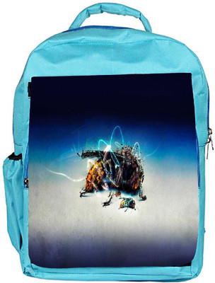 

Snoogg Eco Friendly Canvas Abstract Bee Designer Backpack Rucksack School Travel Unisex Casual Canvas Bag Bookbag Satchel 5 L Backpack(Blue)