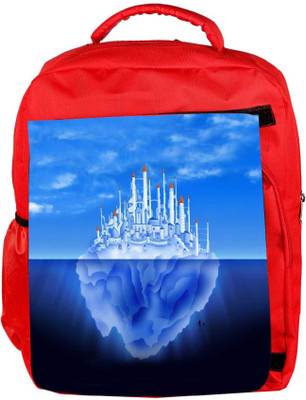 

Snoogg Eco Friendly Canvas Castle On Iceberg` 2765 Backpack Rucksack School Travel Unisex Casual Canvas Bag Bookbag Satchel 5 L Backpack(Red)