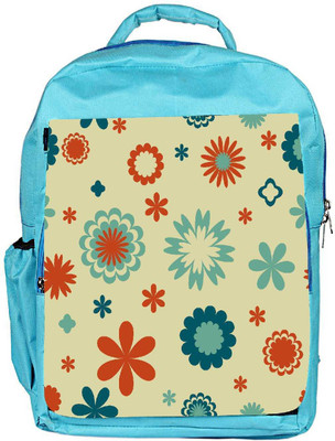 

Snoogg Eco Friendly Canvas Cream Pattern Flowers Designer Backpack Rucksack School Travel Unisex Casual Canvas Bag Bookbag Satchel 5 L Backpack(Blue)