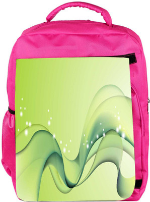 

Snoogg Eco Friendly Canvas Abstract Green Pattern Designer Backpack Rucksack School Travel Unisex Casual Canvas Bag Bookbag Satchel 5 L Backpack(Pink)