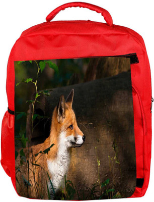 

Snoogg Eco Friendly Canvas Fox And Wood Designer Backpack Rucksack School Travel Unisex Casual Canvas Bag Bookbag Satchel 5 L Backpack(Red)