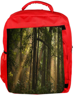 

Snoogg Eco Friendly Canvas Big Trees In Forest Designer Backpack Rucksack School Travel Unisex Casual Canvas Bag Bookbag Satchel 5 L Backpack(Red)