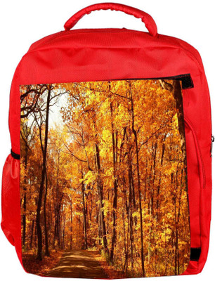 

Snoogg Eco Friendly Canvas Day Forest Designer Backpack Rucksack School Travel Unisex Casual Canvas Bag Bookbag Satchel 5 L Backpack(Red)
