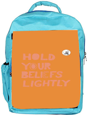 

Snoogg Eco Friendly Canvas Hold Your Beliefs Tightly 2750 Backpack Rucksack School Travel Unisex Casual Canvas Bag Bookbag Satchel 5 L Backpack(Blue)