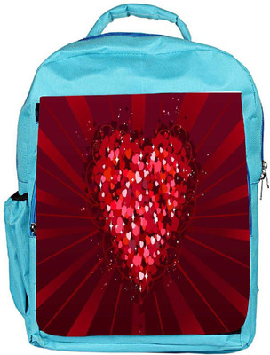 

Snoogg Eco Friendly Canvas Multiple Hearts Designer Backpack Rucksack School Travel Unisex Casual Canvas Bag Bookbag Satchel 5 L Backpack(Blue)