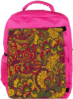 

Snoogg Eco Friendly Canvas Vector Seamless Texture With Abstract Flowers Endless Background Ethnic Sea Backpack Rucksack School Travel Unisex Casual Canvas Bag Bookbag Satchel 5 L Backpack(Pink)