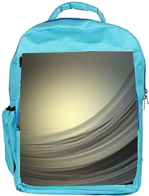 

Snoogg Eco Friendly Canvas Golden Light Wave Designer Backpack Rucksack School Travel Unisex Casual Canvas Bag Bookbag Satchel 5 L Backpack(Blue)