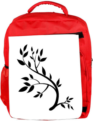 

Snoogg Eco Friendly Canvas Design Element Graphic Drawing Of A Brunch With Leaves Backpack Rucksack School Travel Unisex Casual Canvas Bag Bookbag Satchel 5 L Backpack(Red)