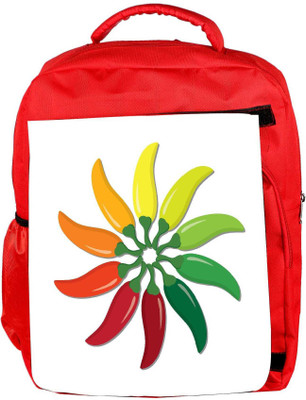 

Snoogg Eco Friendly Canvas Chilli Pepper Wheel In Vector Forma Backpack Rucksack School Travel Unisex Casual Canvas Bag Bookbag Satchel 5 L Backpack(Red)