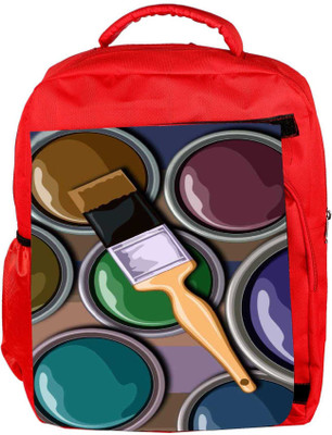 

Snoogg Eco Friendly Canvas Oil Painter 2452 Backpack Rucksack School Travel Unisex Casual Canvas Bag Bookbag Satchel 5 L Backpack(Red)