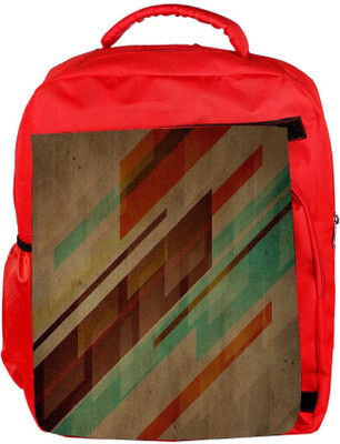 

Snoogg Eco Friendly Canvas Brown Background Design Designer Backpack Rucksack School Travel Unisex Casual Canvas Bag Bookbag Satchel 5 L Backpack(Red)