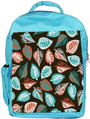 

Snoogg Eco Friendly Canvas Multicolor Leaves Brown Pattern Designer Backpack Rucksack School Travel Unisex Casual Canvas Bag Bookbag Satchel 5 L Backpack(Blue)