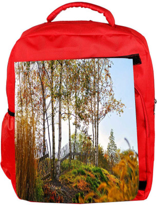 

Snoogg Eco Friendly Canvas Sunshine Forest Designer Backpack Rucksack School Travel Unisex Casual Canvas Bag Bookbag Satchel 5 L Backpack(Red)