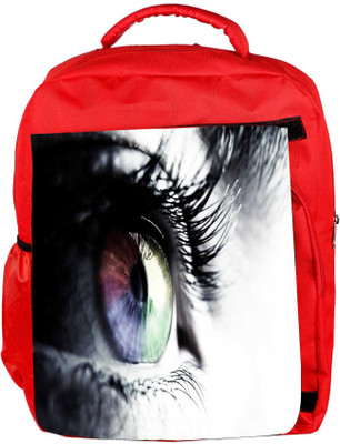 

Snoogg Eco Friendly Canvas Rainbow Colours Eye Designer Backpack Rucksack School Travel Unisex Casual Canvas Bag Bookbag Satchel 5 L Backpack(Red)