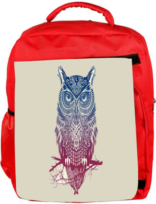 

Snoogg Eco Friendly Canvas Owl Paint Backpack Rucksack School Travel Unisex Casual Canvas Bag Bookbag Satchel 5 L Backpack(Red)