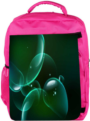 

Snoogg Eco Friendly Canvas Green Bubbles Designer Backpack Rucksack School Travel Unisex Casual Canvas Bag Bookbag Satchel 5 L Backpack(Pink)