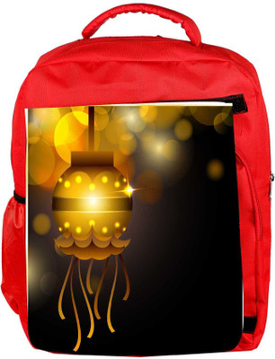 

Snoogg Eco Friendly Canvas Greeting Card For Diwali Celebration In India Backpack Rucksack School Travel Unisex Casual Canvas Bag Bookbag Satchel 5 L Backpack(Red)