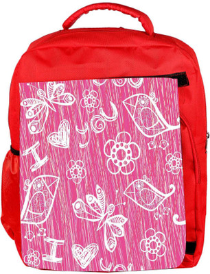 

Snoogg Eco Friendly Canvas I Love You Pink Pattern Designer Backpack Rucksack School Travel Unisex Casual Canvas Bag Bookbag Satchel 5 L Backpack(Red)